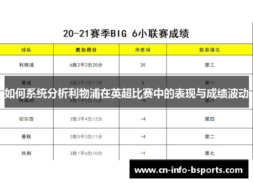 如何系统分析利物浦在英超比赛中的表现与成绩波动
