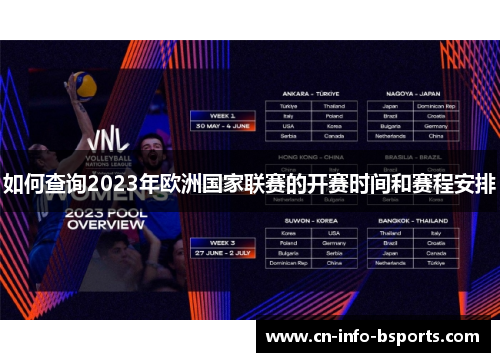 如何查询2023年欧洲国家联赛的开赛时间和赛程安排 如何查询2023年欧洲国家联赛的开赛时间和赛程安排
